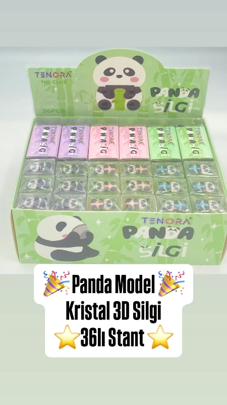 PANDA MODEL 3D SİLGİ / 36LI STANT